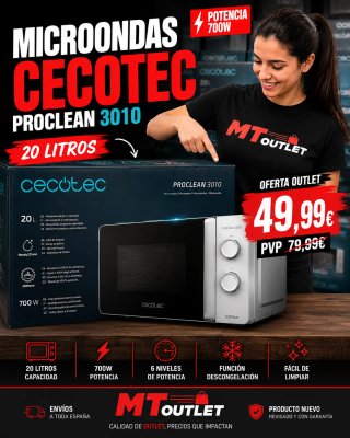 Microondas Cecotec ProClean 3010 20L 700W €49,99