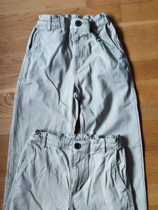 2 Pantalones Chinos H&M Camel Slim Fit Ajustable