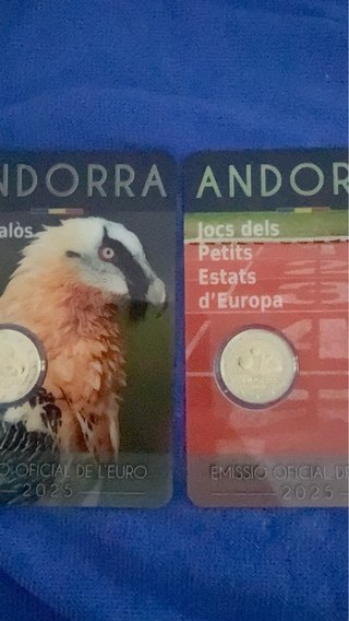 Andorra 2025 2 Monedas Conmemorativas