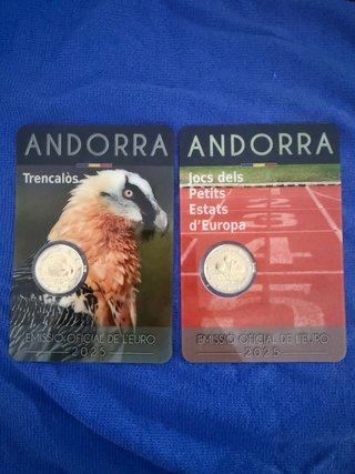 Andorra 2025 2 Monedas Conmemorativas