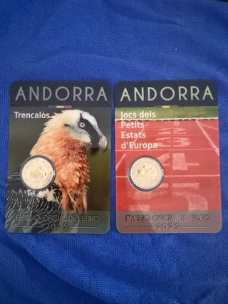 Andorra 2025 2 Monedas Conmemorativas