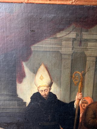 Santo Tomás de Villanueva Óleo Antiguo 156 X 109