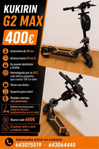 Kukirin G2 Max Patinete Eléctrico 400€