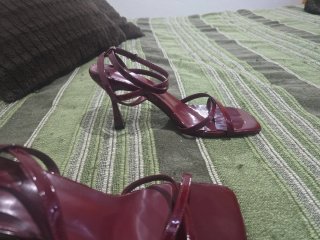 Sandalias color burdeos, T39