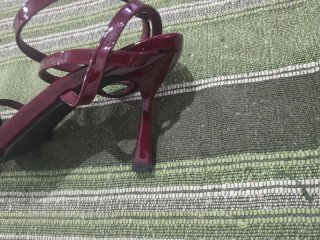 Sandalias color burdeos, T39