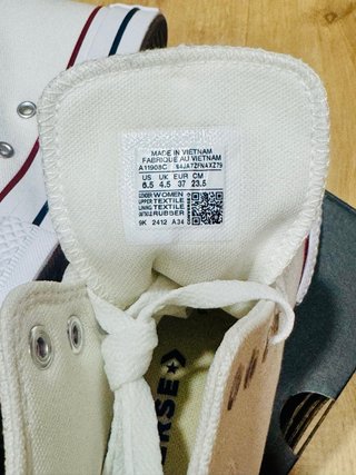 Converse All Star Altas 38, 37 Blancas