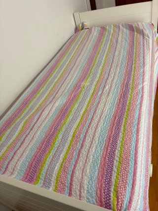 Colcha de cama simple, reversible