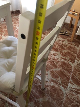 Mesa y sillas Ikea, madera blanco.