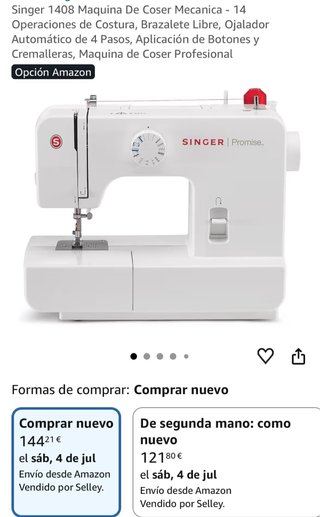 Máquina de coser Singer sin estrenar