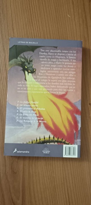 Libro harry potter y el caliz de fuego