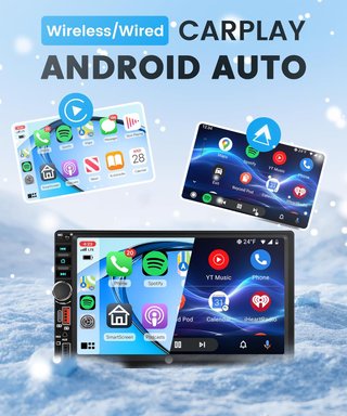 Inalámbrico Carplay Radio de Coche 2 DIN con You-T