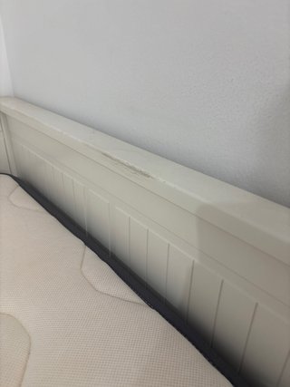 Cama IKEA HEMNES blanca + 2 colchones