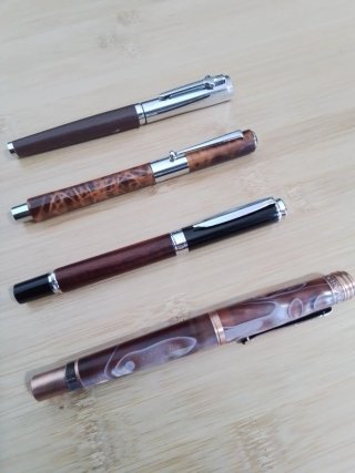 Lote4Penne Stilografiche Premium in Legno e Resina