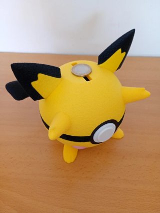 Hucha Bola Impresa 3D ( Pichu )
