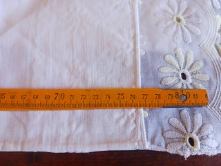 Lenzuolo cotone pizzo sangallo vintage