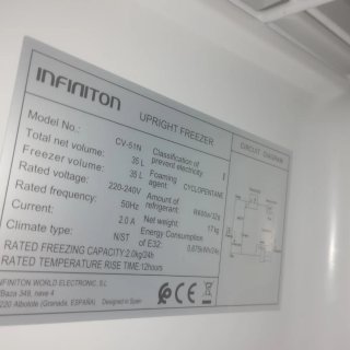 Congelatore verticale INFINITON piccolo
