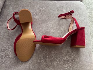 Sandalias Unit Piel Rojas Talla 38