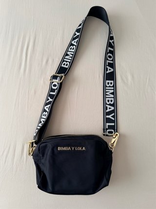 Bolso bandolera pequeño nylon negro BIMBA Y LOLA