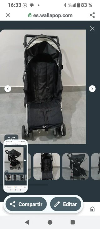 Silla paseo arrue nano negra.