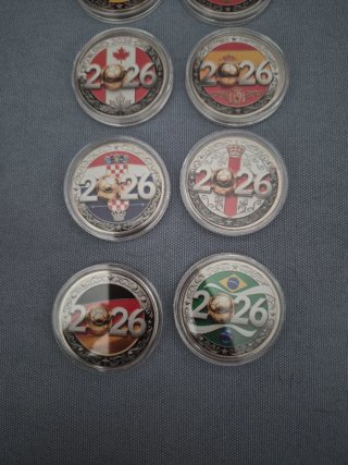 Monedas Mundial 2026: España, Brasil, Croacia.....
