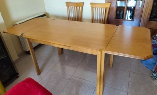Conjunto de mesa extensible comedor y 4 sillas