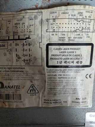 Pantalla Volkswagen RNS 315