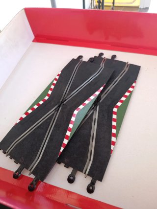 Scalextric 2 cruces pista Tecnitoys