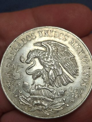 25 Pesos Messico 1968 – Moneta in Argento 720‰