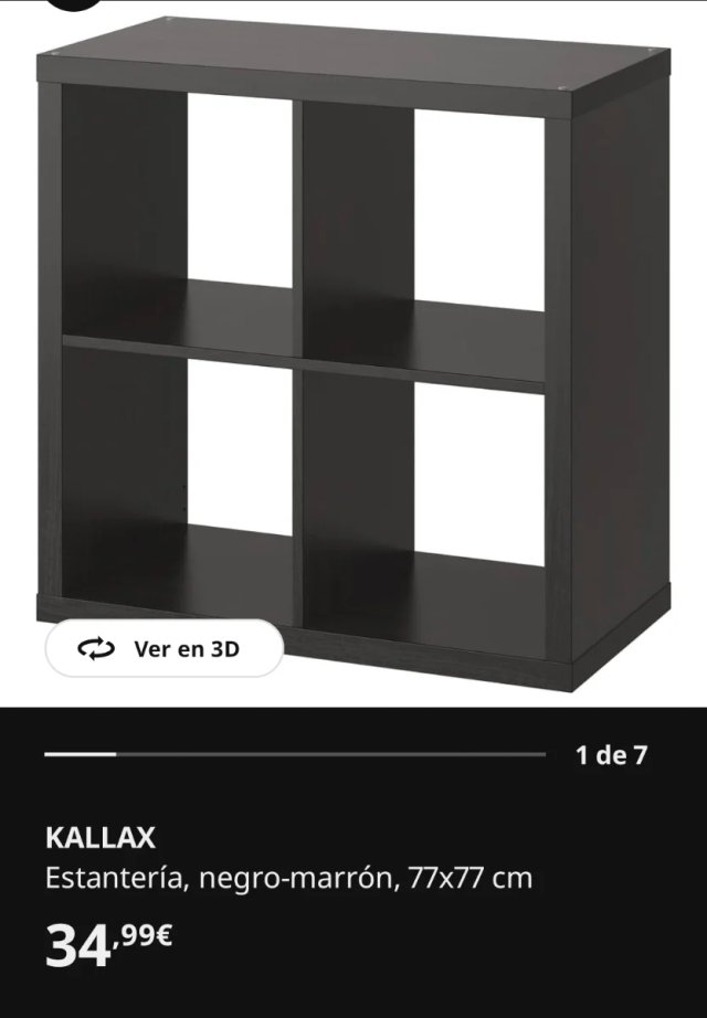 Estantería Kallax negra y cajones de tela grises