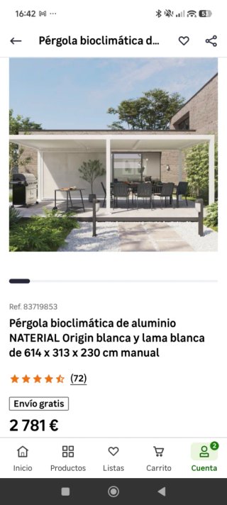 Pérgola bioclimática