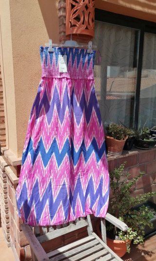 Vestido largo Zara estampado