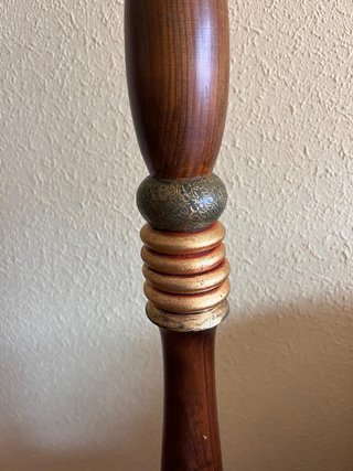 Lampara de pie madera maciza