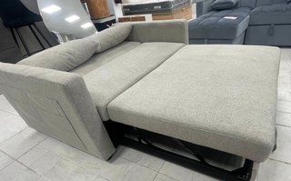 Sofá 2 plazas beige/gris reclinable