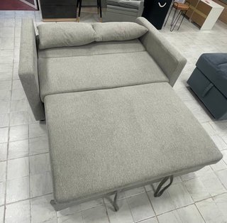 Sofá 2 plazas beige/gris reclinable