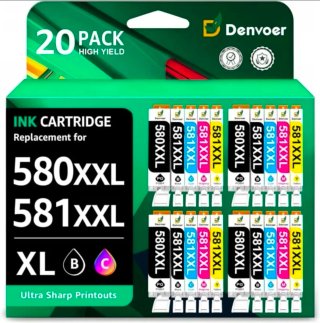 20 cartuchos compatibles Canon 580/581 XXL