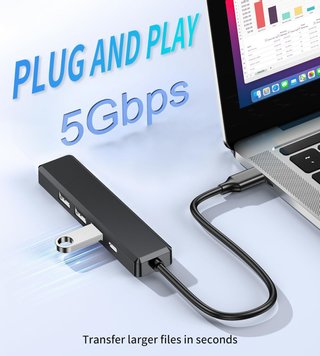5 en 1 Multipuerto Adaptador Tipo C a HDMI Hub