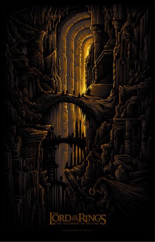 Set art print The Lord of the rings Dam Mumford