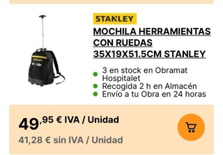 Mochila stanley sin uso