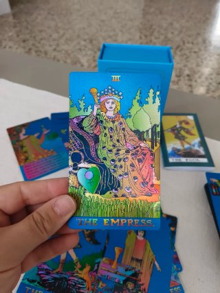 Tarot Azul Láser Nuevo Sin Uso