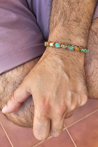 Pulsera hombre piedra natural