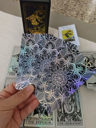 Tarot Plateado Laser Nuevo Sin Uso