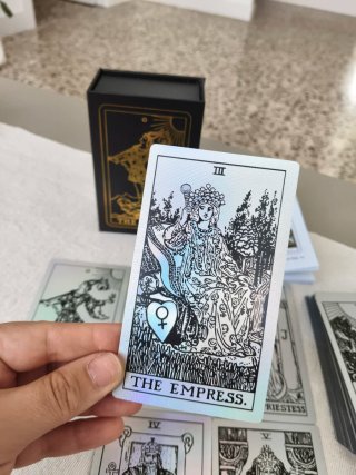 Tarot Plateado Laser Nuevo Sin Uso