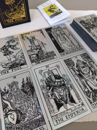 Tarot Plateado Laser Nuevo Sin Uso