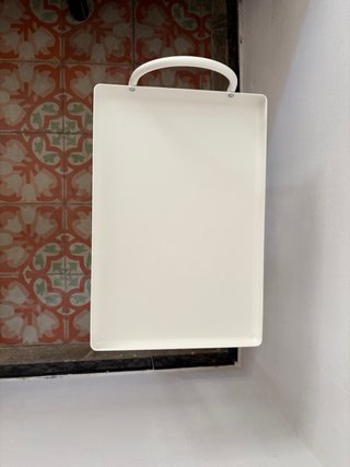 Carrito auxiliar blanco de dos baldas
