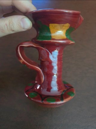 Portacandela in terracotta