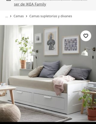 Cama nido hasta 160cm matrimonio Ikea Brimnes Blan