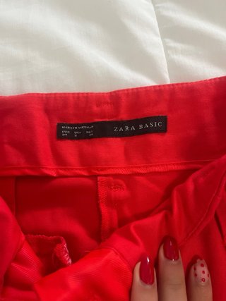 Pantalón de traje mujer color rojo