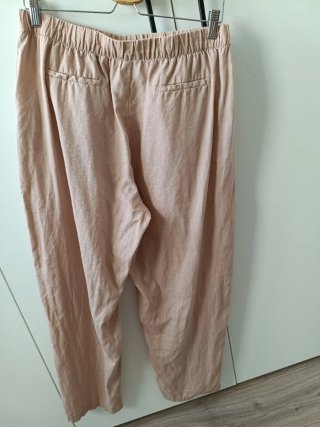 Pantalon rosa de lino marca Zara talla L
