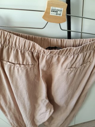 Pantalon rosa de lino marca Zara talla L