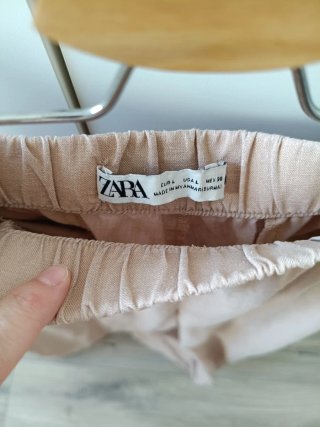 Pantalon rosa de lino marca Zara talla L